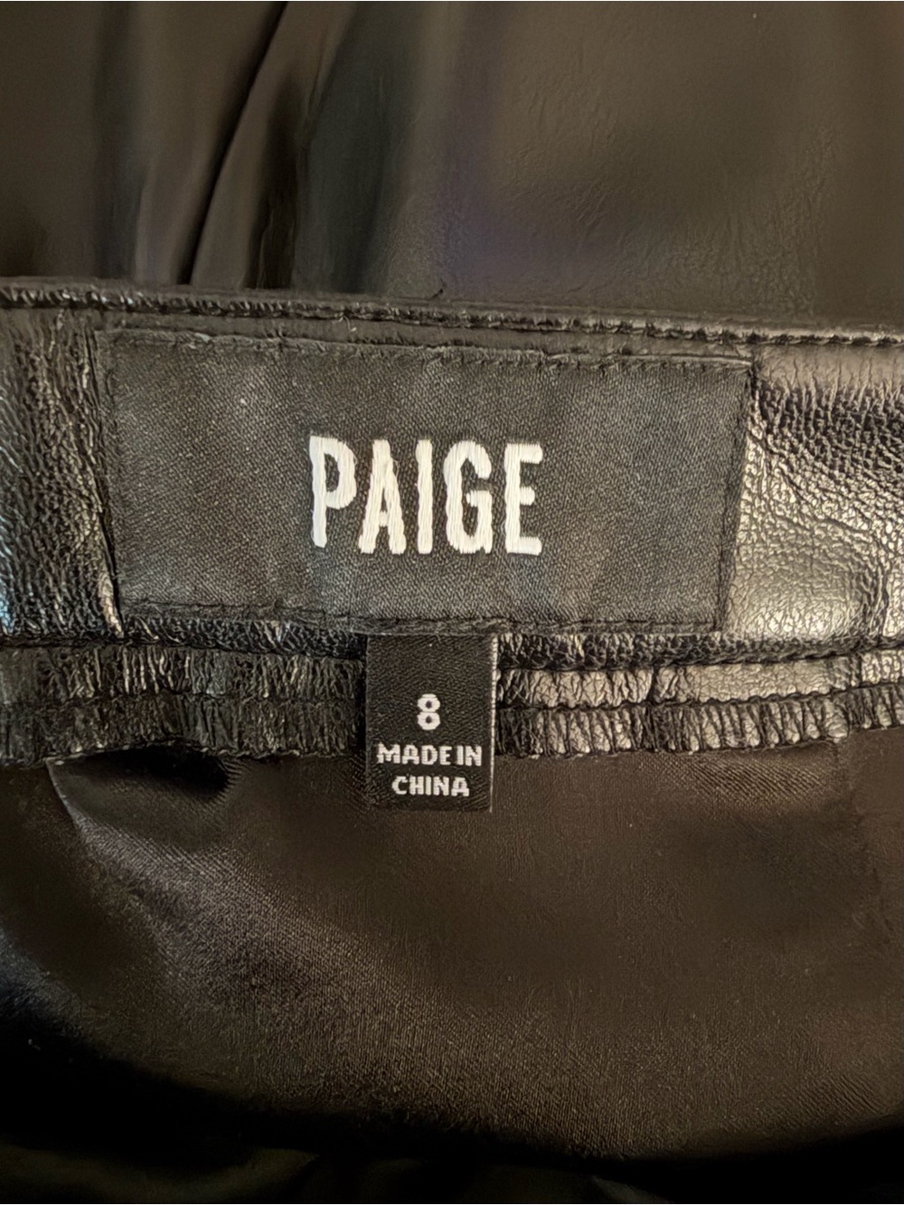 PAIGE Isca Faux Leather Skirt Black - Picture 3 of 4